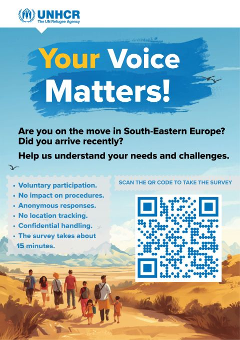 Poster with a QR code