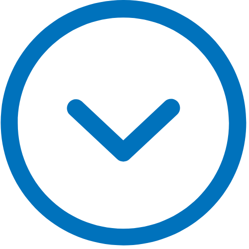 arrow down icon blue