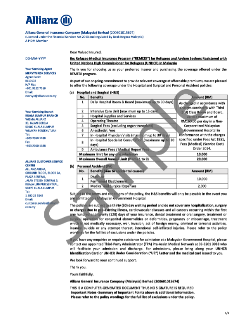 Cover letter sample