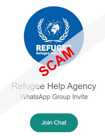 screenshot of online scam
