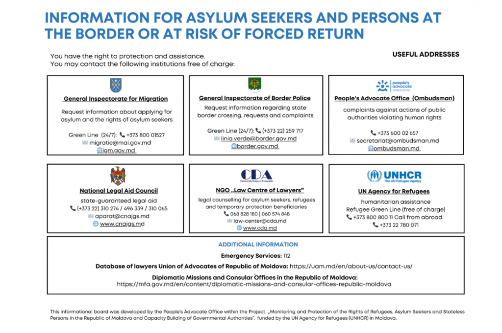 UNHCR logo and IGM number