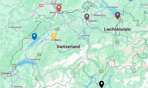 Map of Switzerland