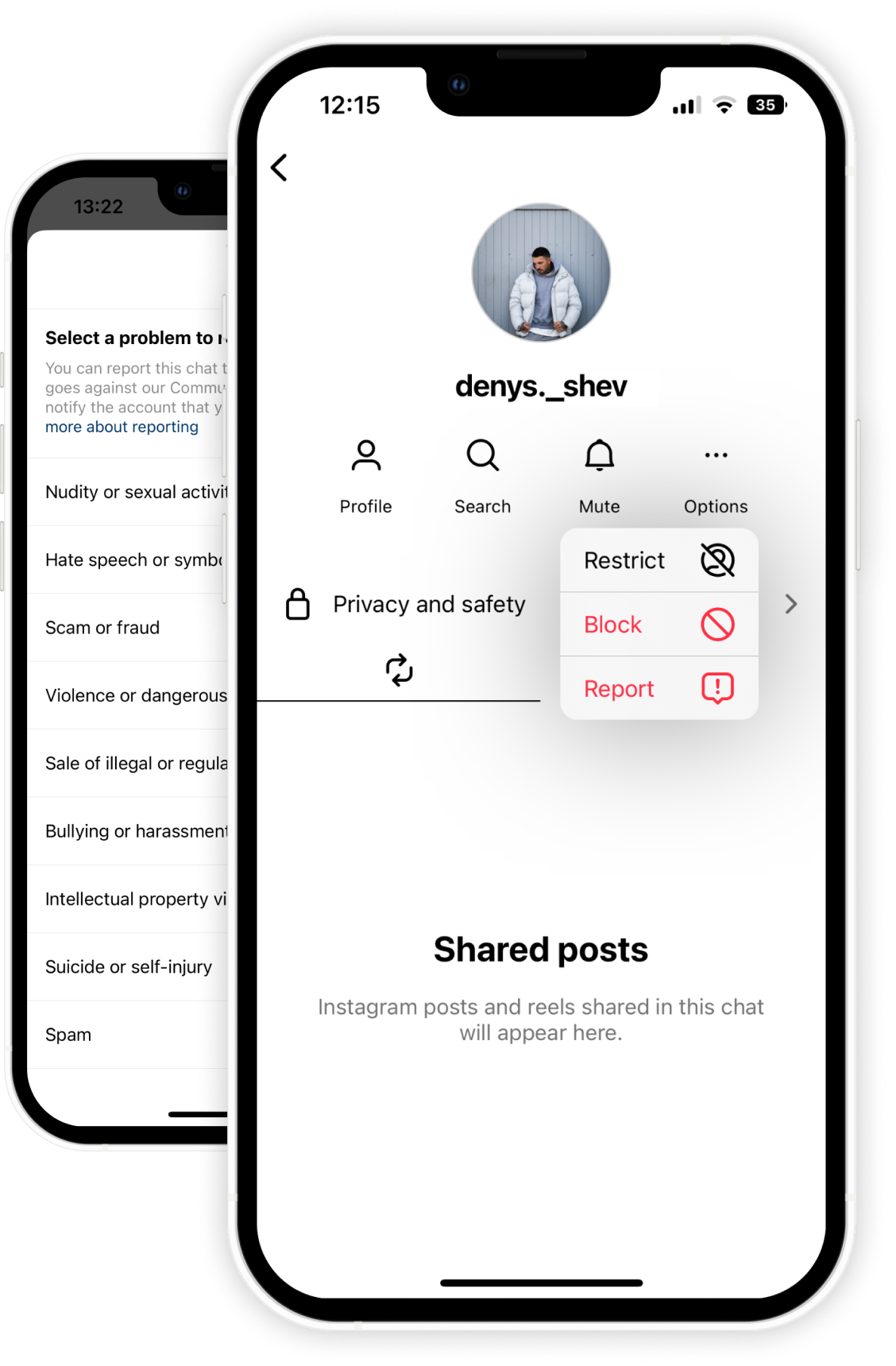 Blocking is available on all major social media platforms